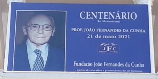 Centenário do Professor João Fernandes da Cunha será comemorado no dia 21 Maio.